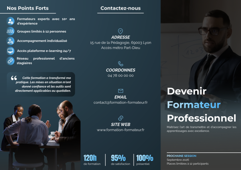 Devenir Formateur Professionnel